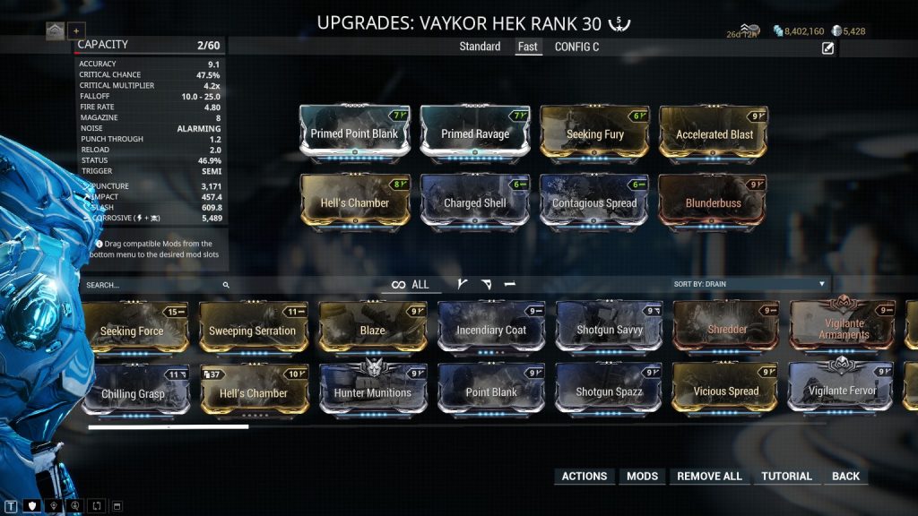 Warframe Vaykor Hek Builds Guide Wargame Rd